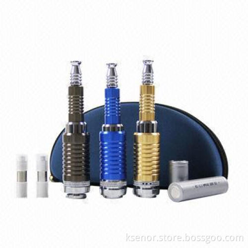Anodized Aluminum Material E-cigarettes, 3.7-7.2V Voltage Range, 900/2,000mAh Battery Capacity